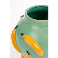 Moza Vaas - H30 x Ø27 cm - Keramiek - Groen, Geel