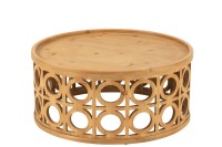 J-Line Coffee table Carved Spruce/MDF Natural