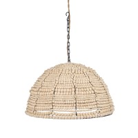 De Houten Bead Dome Hanger - Naturel