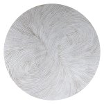 Wiktor White MDF Round Wallpanel Swirl Carved L