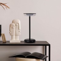 Cordless tablet light "Pasi" for outside and inside, made of metal and plastic in black, dimmable, with touch and memory function, approx. 26 cm high