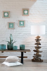 J-Line lamp + shade - wood - natural/beige - medium
