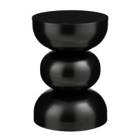 Luna Bijzettafel - H46 x Ø32 cm - IJzer - Zwart