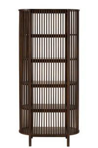J-Line Rack Conie 5 Shelves Mango Wood Dark Brown