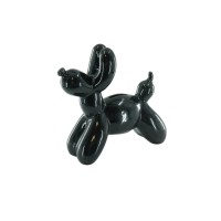 Ornament- Spaarpot Ballon Hond- Keramiek- Zwart-17x7x17cm