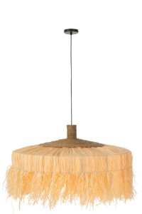 J-Line hanging lamp Round - jute - natural