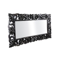 Morrigan Black Poly Classical Mirror Rectangle