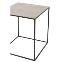 J-Line bijzettafel Vierkant - metaal - zilver/zwart