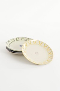 Clayton breakfast board - Set of 4 - H3 x Ø21 - Stone goods - Green, Blue, Yellow, Lilac