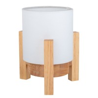 Ackitical lamp "Madita" 19 cm high, in white/nature, with integrated LED, dimmable with touch sensor