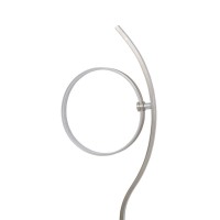 LED standing lamp "Loop Line" 150 cm high, with integrated LED stripe, made of metal and plastic