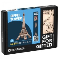 Mr. Playwood 3D Wooden Puzzle Eiffel Tower, 10406, 14.9x14.9x23.8cm