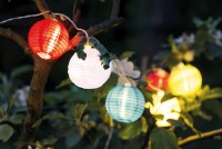 LED textile 10-solar light chain colorful, for outside, light chain-metal and plastic and textile, colorful, with integrated LED