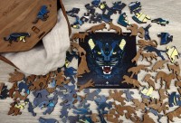 Eco Wood Art Wooden Jigsaw Puzzle Panther/Panther, 1096, 31.1x28x0.5cm Wooden Box