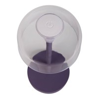 2-er Set LED battery table light "Gomba" for outside and inside, made of metal and plastic in blackberry, 18.5 cm high