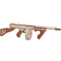 3D Wooden Puzzle Submachine Gun, Robotime, LQB01, 70x14x18cm