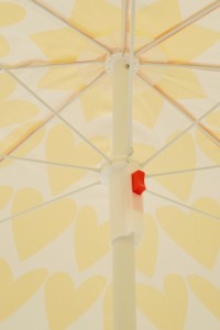 Heart Strandparasol - H180 x Ø160 cm - Geel