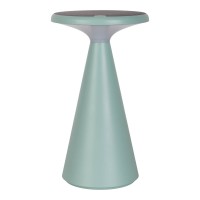 Solar battery table lamp "Palu" for outside and inside, made of plastic in green, 20 cm high