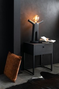 J-Line lamp P'tit Maurice - polyresin - black