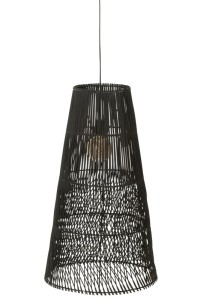 J-Line Alix hanging lamp - wood - brown