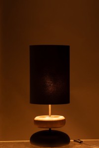J-Line Lampe Jade Iron/Pine Black/Natural