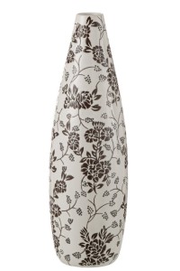 J -Line Vase Zen - Porcelain - White/Black - 53 cm high