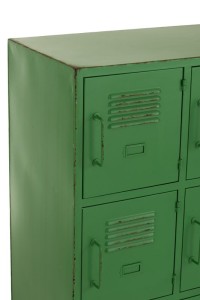 J-Line Cupboard 9 Doors Metal Green