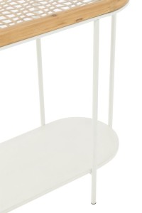 J-Line Console Mati Spruce/Metal Natural/White