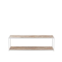 J-Line salontafel Zigzag - hout/metaal - naturel/wit
