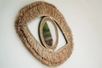 The Raffia Eye Mirror - Natural - M