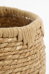 Jorck Plant Basket - Set of 3 - H24 x Ø26 cm - Seagrass - Light brown