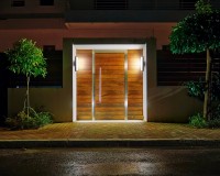 LED wall lights "flair", 30cm made of gray metal and plastic, with integrated LED