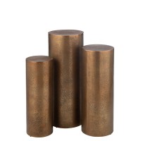 J-Line decoratie Pilaren Rond - metaal - goud - 3 stuks