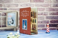 DIY Book Nook Bookend Travel in Venice Bookend, Tone-Cheer, TQ107, 18.2x8x24.5cm