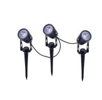3er LED Solarspot mit Erdspieß ""Spoti"" Außen-Erdspieß aus Metall und ABS-Kunststoff in Schwarz,, mit fest verbauten LEDs mit drei Leistungsstufen