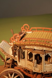 Music Box Wood DIY 3D Mechanical Music Box Stagecoach / Mechanical Music Box Carriage, Robotime, AMKA1, 21.8x11.2x14.6cm