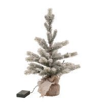 J-Line Kerstboom - jute/kunststof - 50 cm - LED