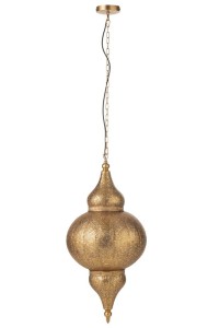 J-Line hanging lamp Drill - metal - gold - large