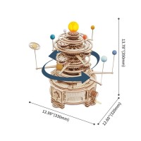 Wooden Puzzle 3D Solar System Planetary Orbits, Robotime, ST001, 34.5x21x32.5cm