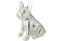 J -Line Decoration Bulldog Mirror - resin - Silver