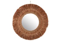 J -Line Spiegel Hanging Round - Rattan - Brown - Ø 61.5 cm