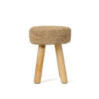 The Raffia Stool - Natural