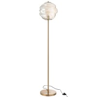 J-Line Staanlamp glas licht cognac