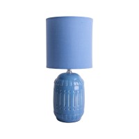 Ceramic table lamp "Erida", table lamp made of ceramic, light blue, with E14 socket, for dining room, living room, hallway or office, table lights inside