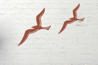 Wall decoration Seagulls Pair / Pair of Seagulls Rust Metal, 141615