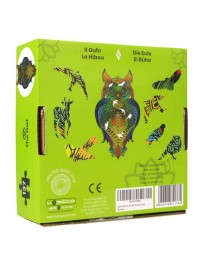 Logic Giochi Mandala Wooden Jigsaw Puzzles Owl/Owl, 22.8x40cm