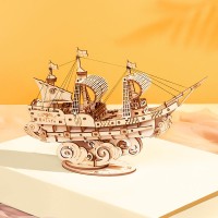 Robotime, 3D Houten Puzzel Sailing Ship, TG305, 20x4,6x12cm