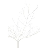 J-Line decoratie boom - metaal - wit - large