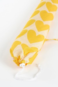 Heart Strandparasol - H180 x Ø160 cm - Geel