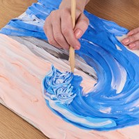 Okto clay DIY 3D Artwork with foam clay, Big Wave in Kanagawa, 10004, 30x40cm